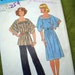 1970s Vintage Sewing Pattern - Hippy Boho Angel Sleeve Blouse and DRESS - Simplicity 7868