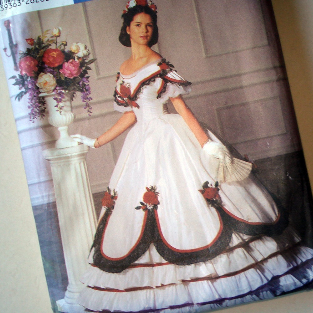 Simplicity Fashion Historian Pattern 5724 - Martha McCain Two- Piece Ball Gown - UNCUT