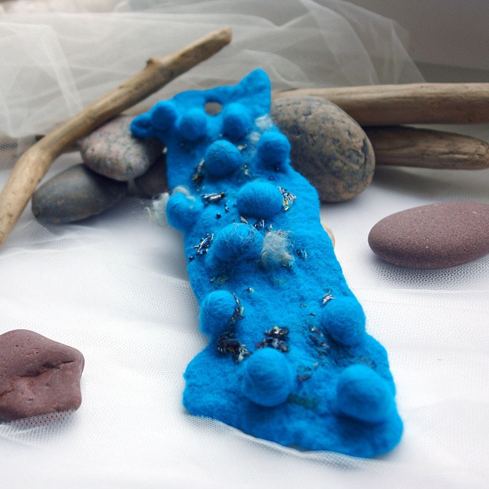 One thousand and one DAY- felted cuff bracelet OOAK