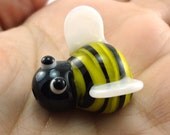Little Bumblebee Lampworked Glass Figurine Bead