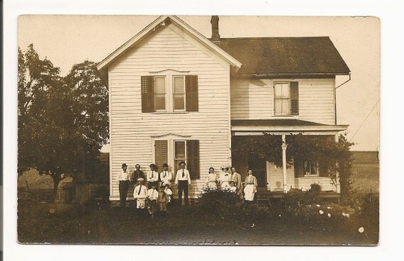 early 1900s vintage farmhouse pioneer family photo by MyraMelinda