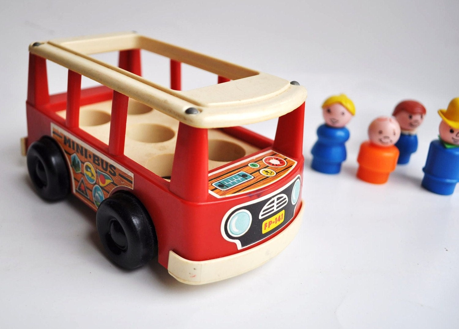 TREASURY ITEM...vintage little people fisher price 1960s mini bus