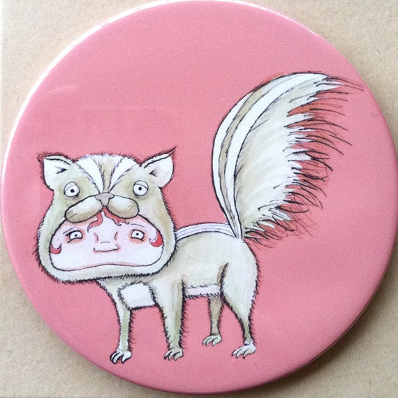 Cute Skunk Pocket Mirror