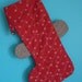 SOCK MONKEY CHRISTMAS STOCKING WITH FREE PERSONALIZED TAG