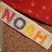 SOCK MONKEY CHRISTMAS STOCKING WITH FREE PERSONALIZED TAG