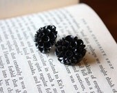 Black Blossom Earrings