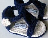 Instant Immediate Download Baby Gladiator Sandal Crochet Pattern DIY blue cream bootie shoe tutorial tut do it yourself how to pdf file