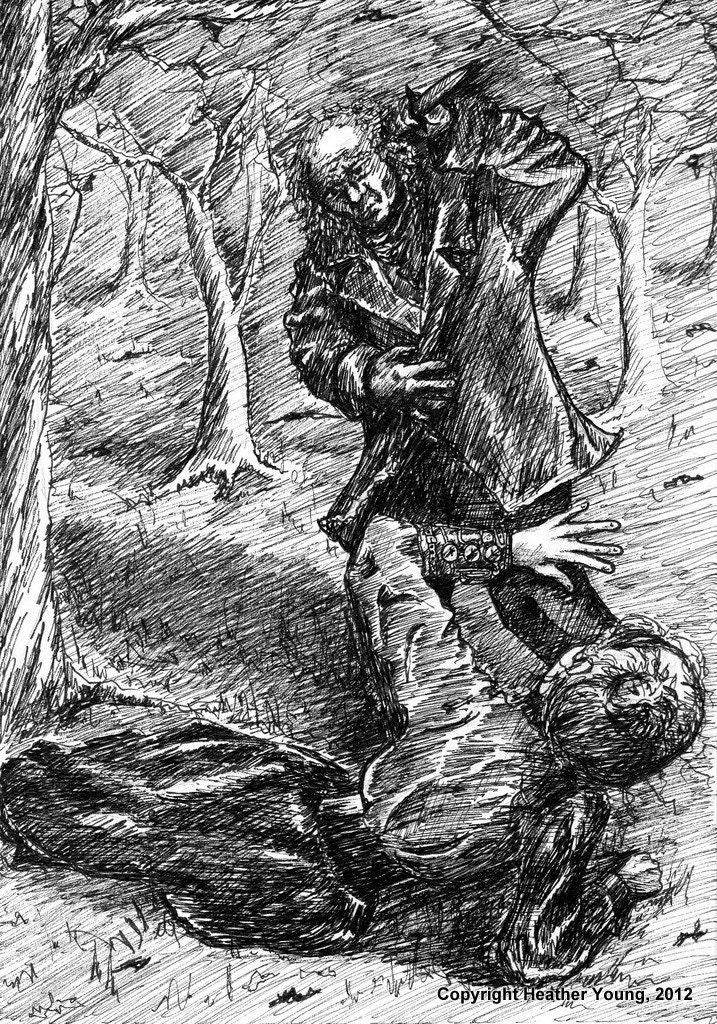 The Witch Watch original illustration Woodbridge ink drawing