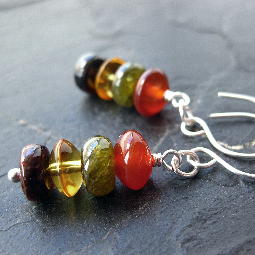 Earrings - Garnet - Citrine - Carnelian - Jade - Avalon