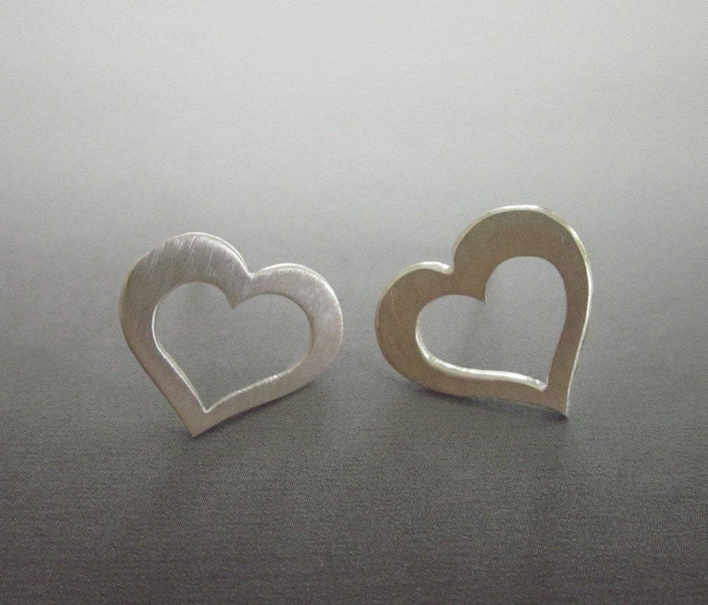 Heart Stud Post Earrings