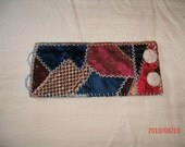 VINTAGE CRAZY Quilt CUFF Bracelet ooak gift for Suzi only