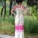 Embroidered Peasant Boho Dress
