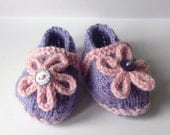 Knitting PATTERN BABY Booties Baby Flower Power Shoes Newborn - 2 Years INSTANT Download