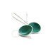 Necklace - Dual Pendants - Garnet / Enamelled Sterling Silver Dome