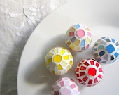 Smaller mini mosaic eggs - Set of 5 - spring and summer hues