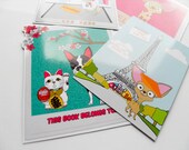 Chihuahua Bookplates With Pug, Boston Terrier & French Bulldog City Themed