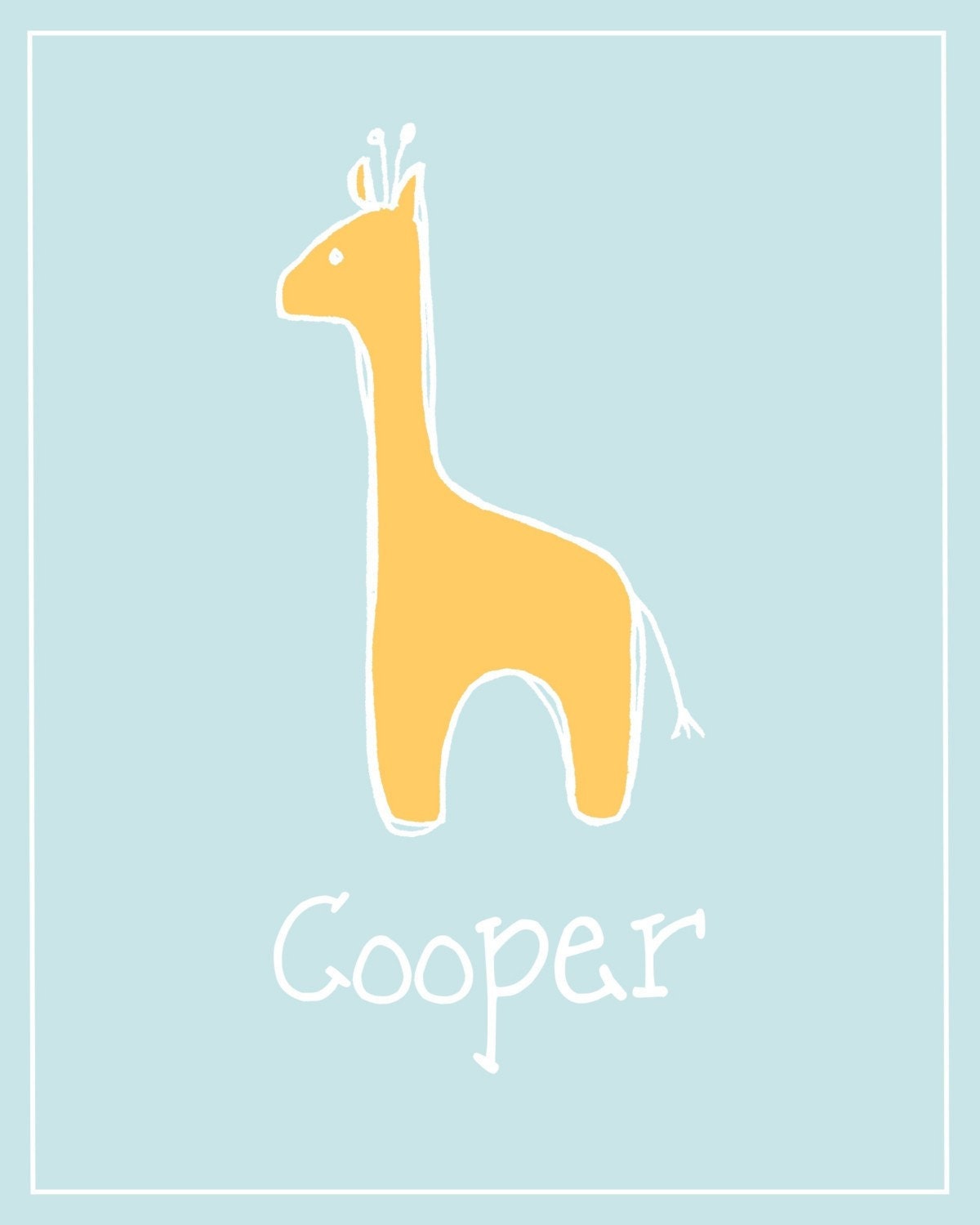 Personalized Giraffe Print- Custom Colors- 8x10 Il_170x135