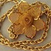 Vintage Golden Chain and Gold Mesh Rose Necklace