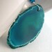 Touch of Teal Slice Agate Key Chain