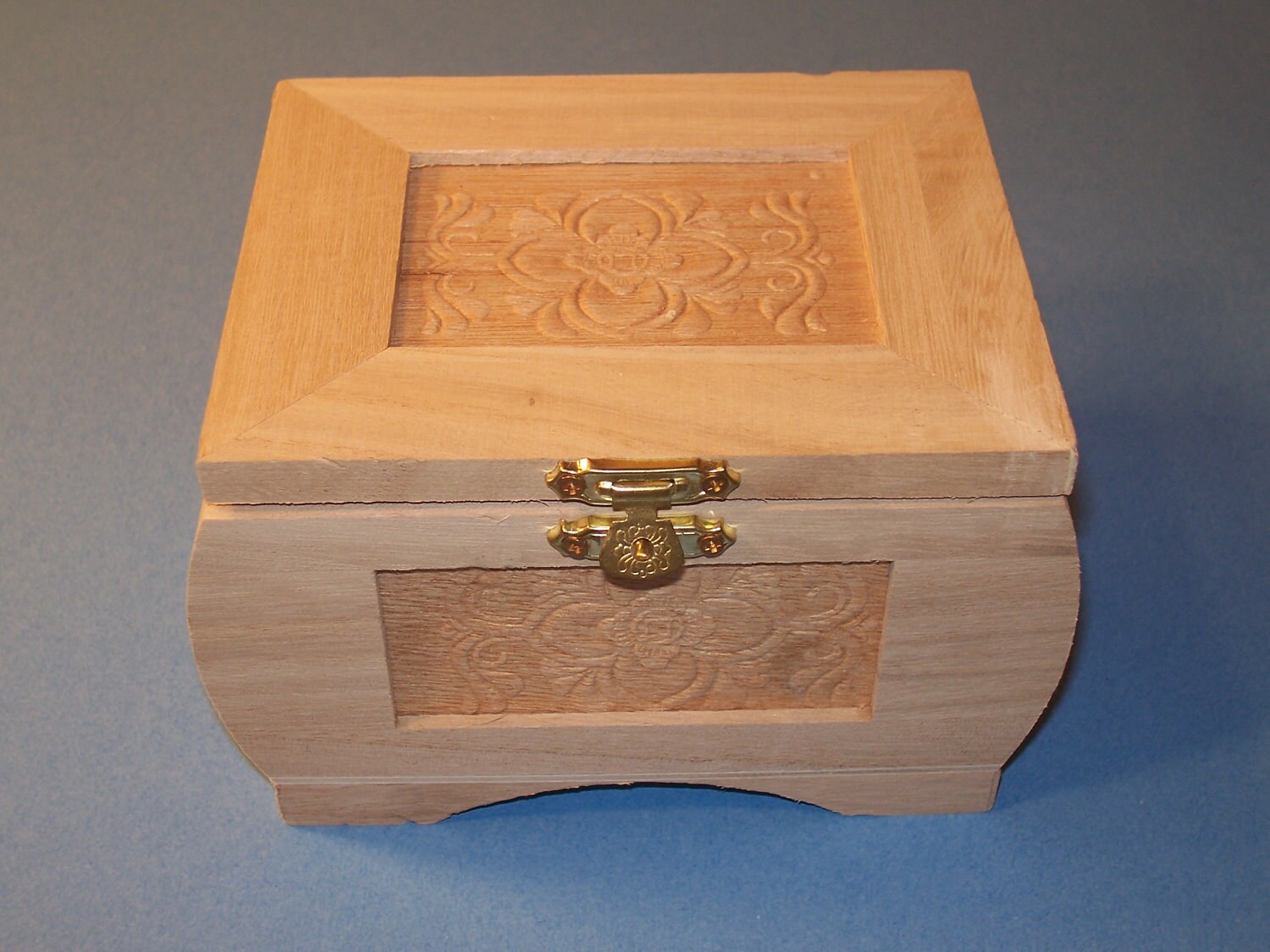 Unfinished Wood Box Ready to Decorate Hinged by CraftStuffDepot