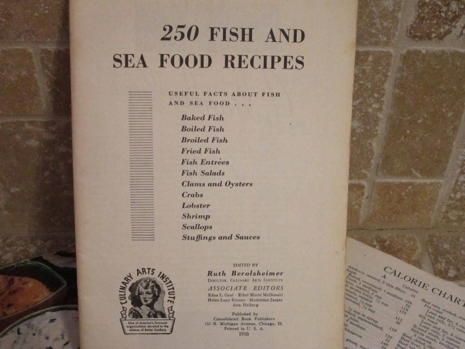 RESERVED for MACKIE Vintage 50's Fish and Seafood Cook Book