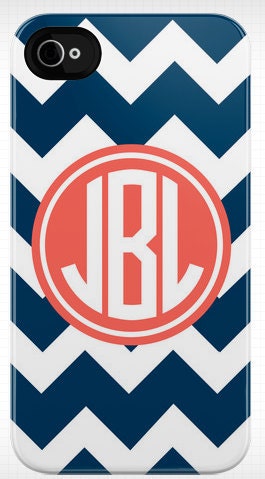 Personalized Chevron iphone case Circle Block