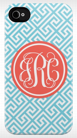 Personalized GREEK KEY iphone case