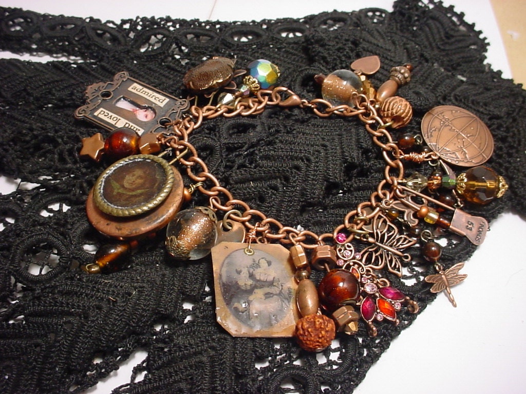 Copper Elegance Charm Bracelet