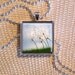 Glass Pendant - Art print under glass -  gift boxed, comes with free ball chain necklace - Everything you need for the perfect holiday gift