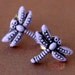 Miniature Dragonfly Stud Earrings - Tiny Purple Dragonflies