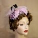Pink and Black Rhinestone Burlesque Feather Fascinator Hairclip - "Candy"