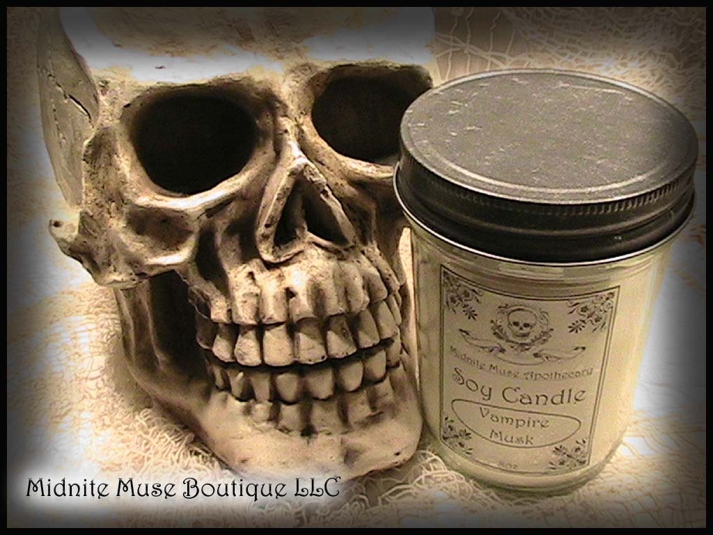 8 oz - Vampire Musk Soy Candle - Dye Free - Perfect for the Uncommon Lady