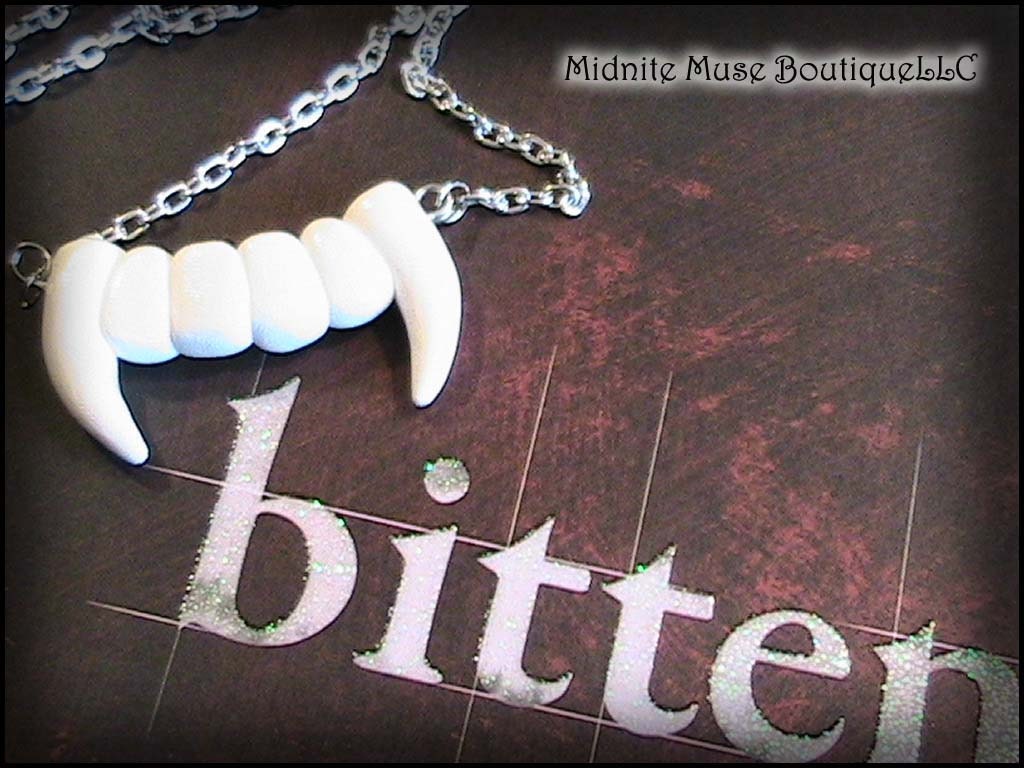 Vampire Teeth - Fangs Pendant - Halloween Accessory - Perfect for the Uncommon Lady or Gent