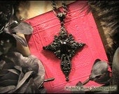 Stunning Gothic Cross Pendant - Black  - Perfect for the Uncommon Lady or Gent