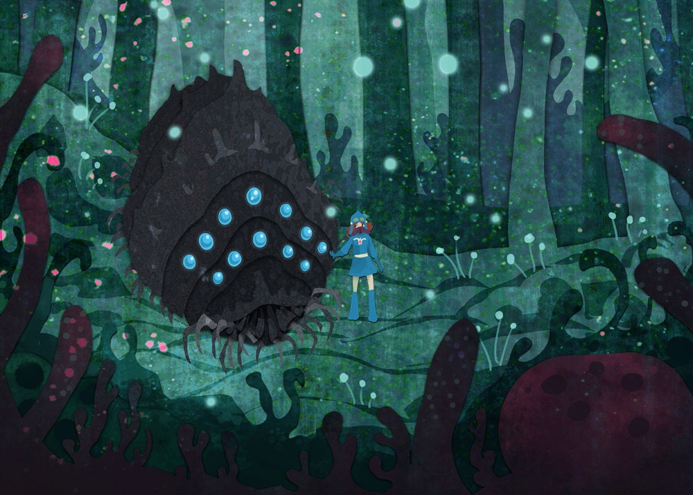 Corrupted Forest Nausicaa miyazaki 5x7 art print