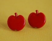 Red Apple Stud Earrings
