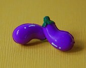 Purple Eggplant Stud Earrings