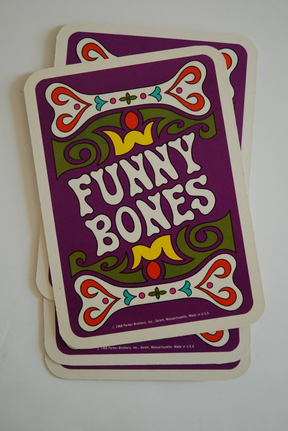 Vintage Ephemera - Set of 4 1968 Funny Bones Cards