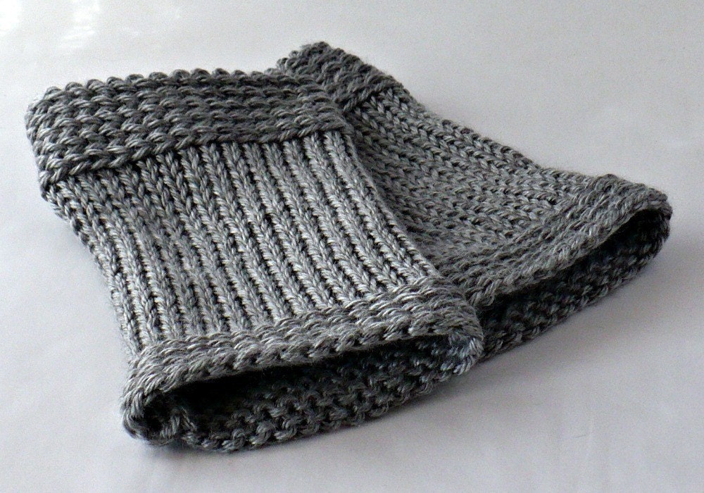 Mens Fingerless Gloves Steel Gray Gauntlets