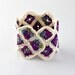 Crochet Granny Square Cuff Bracelet Blueberry Purple Indigo Ecru