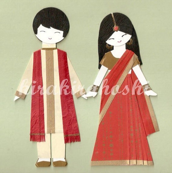 INDIAN PAKISTAN COUPLE Boy and Girl Paper Doll by kirakirahoshi