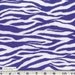 PURPLE and White ZEBRA Print Fabric New 100% Cotton Quilting Sewing