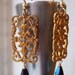Chandelier earrings. Drop earrings. Blue earrings. Fleur de lis. Vintage filigree. Floral. Navy blue. BLUE VELVET