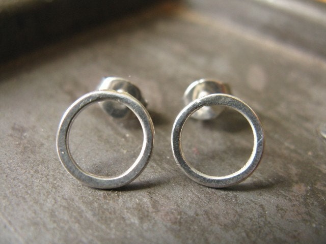Sterling Silver Post Hoop Earrings