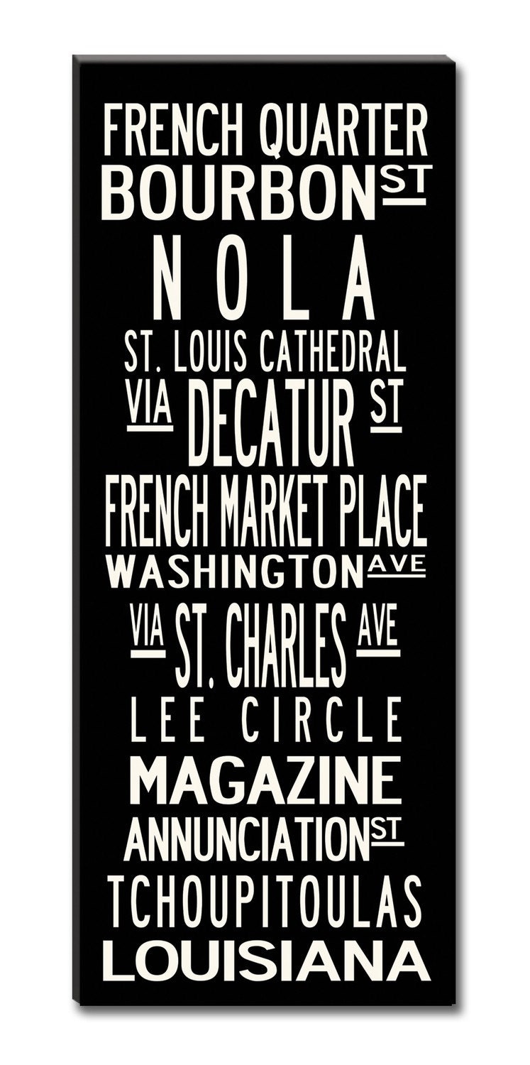 NOLA- New Orleans -24x60-Gallery wrapped Canvas Art