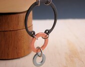 Pendant Necklace Mixed Metal Hardware Jewelry Industrial Jewelry Eco Friendly Copper and a Steel Washer