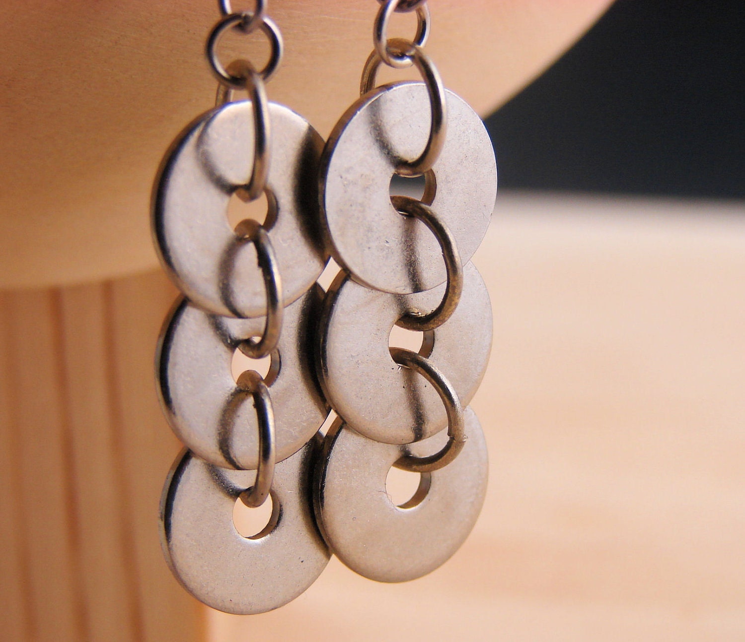 Dangle Drop Earring Geometric Hardware Jewelry Industrial Hardware