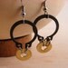 Brass Dangle Earrings Black HardwareJewelry Industrial Washers