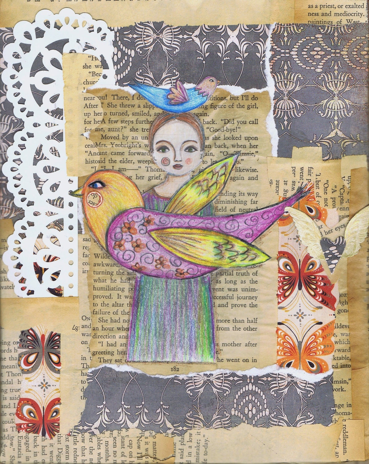 Free Shipping... The Bird Watcher... Fine Art Print