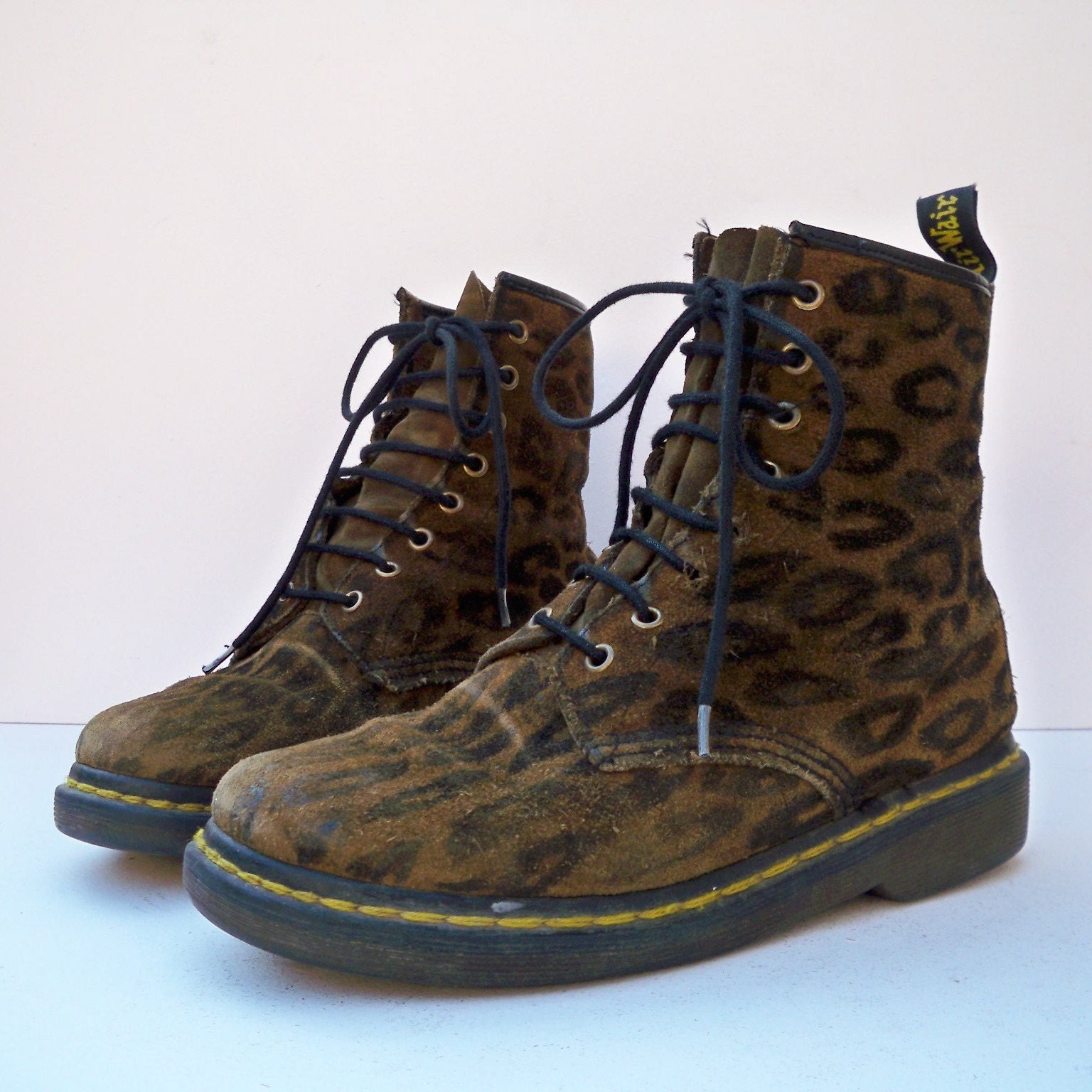 leopard print dr martens boots